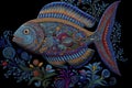 Fish, ornamental graphic fish