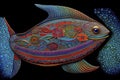 Fish, ornamental graphic fish