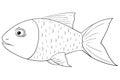 Fish. Outline drawing