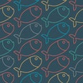 Fish pattern. Marine animal texture. Ornament for cloth