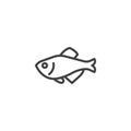 Fish pet line icon