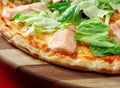Fish Pizza Atlantic salmon Royalty Free Stock Photo