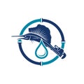 Fish and plumbing icon Royalty Free Stock Photo