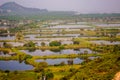 Fish pond in New Territories Royalty Free Stock Photo