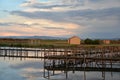 Fish pond and traditional fishing industry in Sardinia