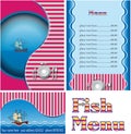 Fish restaurant menu Royalty Free Stock Photo