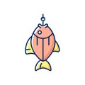 Fish on RGB hook color icon