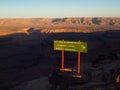 Fish River Canyon attention sign Royalty Free Stock Photo