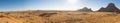 Looking Over Namib Desert with Spitzkoppe Mountain Royalty Free Stock Photo