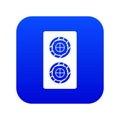 Fish roll icon digital blue Royalty Free Stock Photo