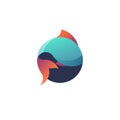 Fish round icon