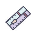 fish ruler color vector doodle simple icon