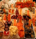 Fish on sale at the Nishiki Market, Kyoto, Japan