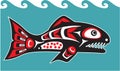 Fish - Salmon - Native American Style Royalty Free Stock Photo