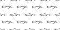 Fish salmon seamless pattern vector fin shark whale dolphin ocean wave repeat background wallpaper