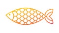 Fish Scale Pattern Icon, Abstract Marine Texture Vector, vector design Generative AI Royalty Free Stock Photo