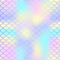 Fish scale texture pattern. Magic mermaid tail background. Royalty Free Stock Photo