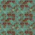 Fish scale wave japanese seamless pattern