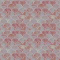 Fish scale wave japanese seamless pattern