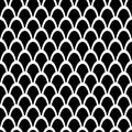 Fish scales black and white Seamless Pattern Royalty Free Stock Photo