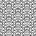 Fish scales seamless pattern, animal texture, animalistic ornament, vector background. Black and white print, graphic illustration Royalty Free Stock Photo