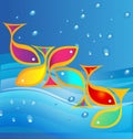 Fish and sea background Royalty Free Stock Photo