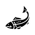 fish seafood glyph icon vector illustration