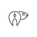 Fish, seafood line icon