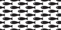 Fish Seamless pattern vector salmon scarf isolated tuna dolphin shark whale ocean sea cartoon repeat wallpaper tile background ill