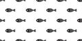 Fish seamless pattern vector salmon shark fin dolphin whale ocean sea background isolated repeat wallpaper Royalty Free Stock Photo