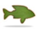 Fish shape blackboard