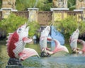 Fish shape fountain at public park Royalty Free Stock Photo