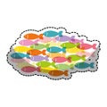 Fish shoal icon