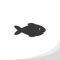 Fish silhouette icon simple flat style vector illustration Royalty Free Stock Photo