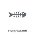 Fish skeleton icon from Drinks collection.