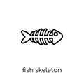 Fish skeleton icon from Drinks collection.