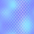 Fish skin seamless pattern. Mermaid scale background. Blue fishscale