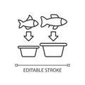 Fish sorting linear icon Royalty Free Stock Photo