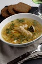 Fish soup with burbot Royalty Free Stock Photo