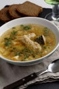 Fish soup with burbot Royalty Free Stock Photo