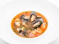 Fish soup with oysters