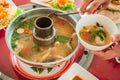 Fish soup, Tom Yum Fish, Thailand food.