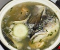 The fish soup - ukha with salmon