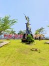 fish statue that became the mascot of Pangandaran beach Indonesia