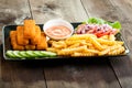 Fish stick & fish Royalty Free Stock Photo