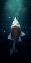 Artgerm-inspired Fish With Large Eyes: Stunning Mobile Lock Screen Background Royalty Free Stock Photo