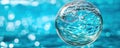 Fish Swimming Inside a Bubble with Sparkling Water in Background Royalty Free Stock Photo