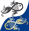Fish symbol Royalty Free Stock Photo
