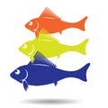 Fish symbol Royalty Free Stock Photo