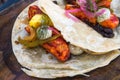 Fish tacos al pastor, authentic mexican cuisine Royalty Free Stock Photo